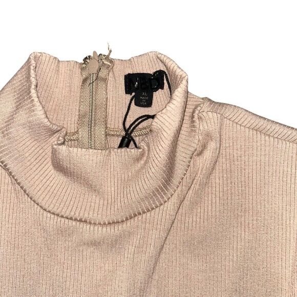 Revolve NBD New Ribbed Neutral Dress XL - Picture 3 of 5